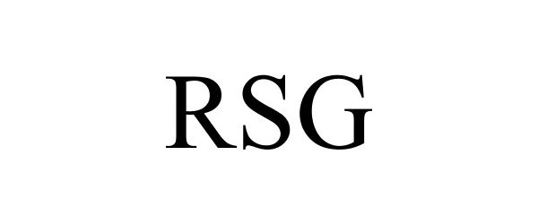 Trademark Logo RSG