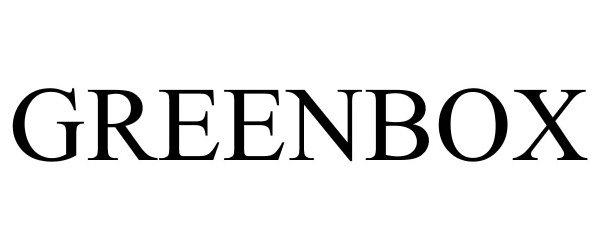 Trademark Logo GREENBOX