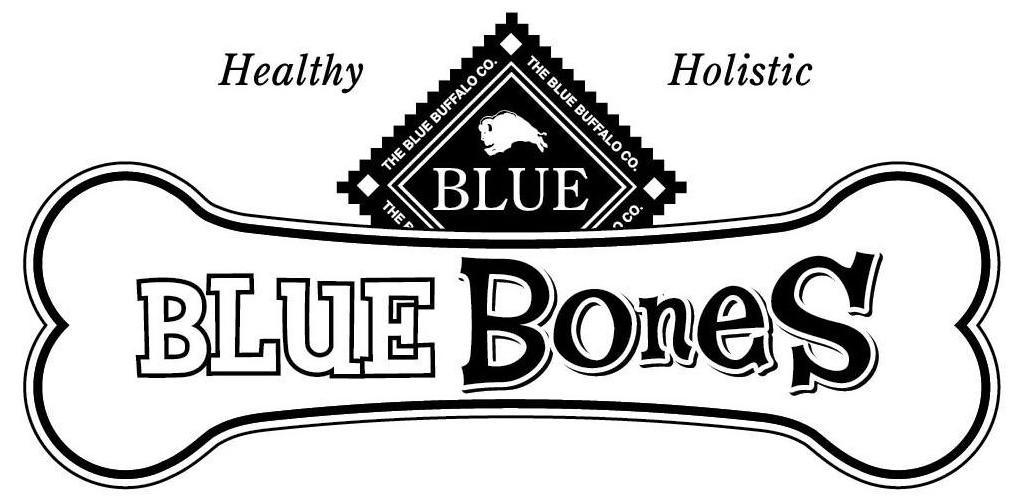 Trademark Logo THE BLUE BUFFALO CO. BLUE BLUE BONES HEALTHY HOLISTIC