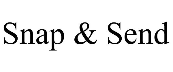 Trademark Logo SNAP &amp; SEND