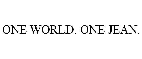  ONE WORLD. ONE JEAN.
