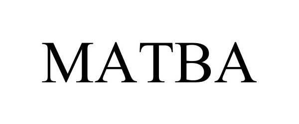 Trademark Logo MATBA