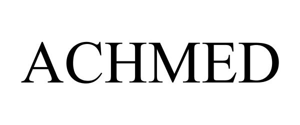 Trademark Logo ACHMED