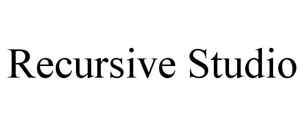 Trademark Logo RECURSIVE STUDIO