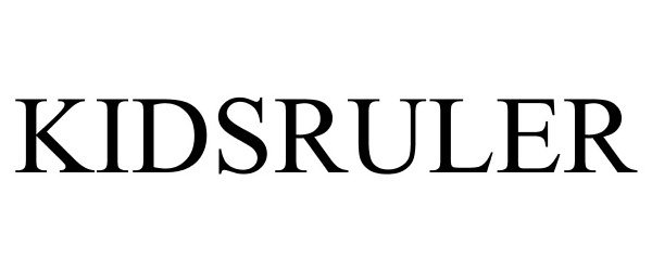 Trademark Logo KIDSRULER