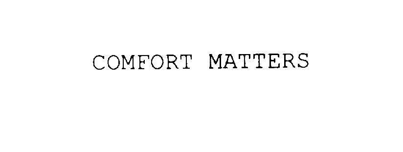 Trademark Logo COMFORT MATTERS