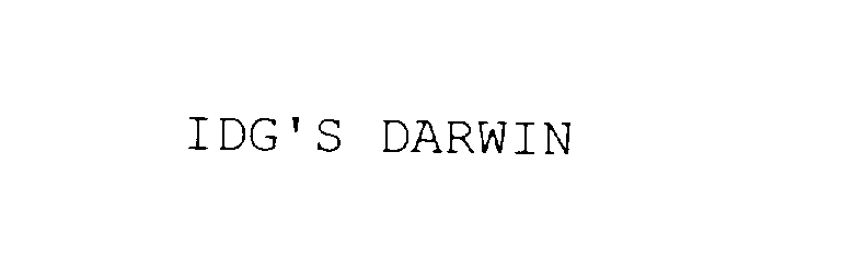 Trademark Logo IDG'S DARWIN
