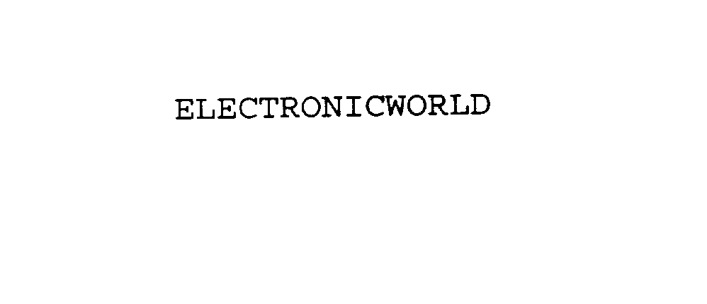 Trademark Logo ELECTRONICWORLD