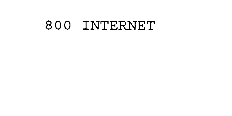 Trademark Logo 800 INTERNET