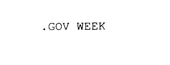 Trademark Logo .GOV WEEK