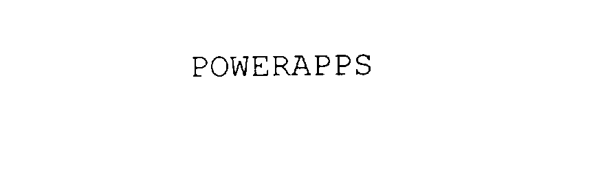 Trademark Logo POWERAPPS