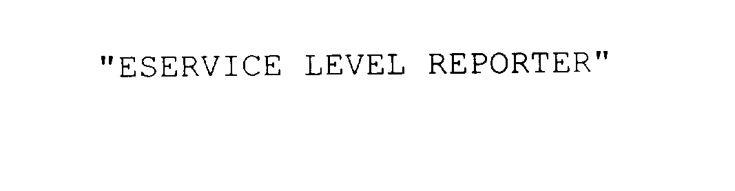  &quot; ESERVICE LEVEL REPORTER&quot;