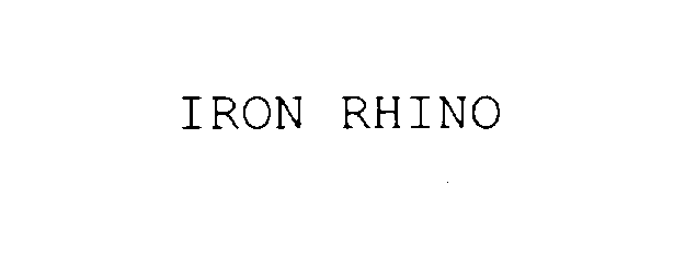 Trademark Logo IRON RHINO