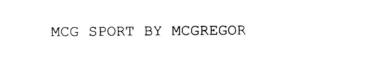  MCG SPORT BY MCGREGOR