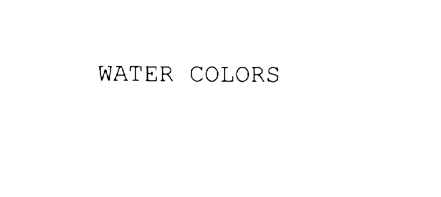 Trademark Logo WATER COLORS