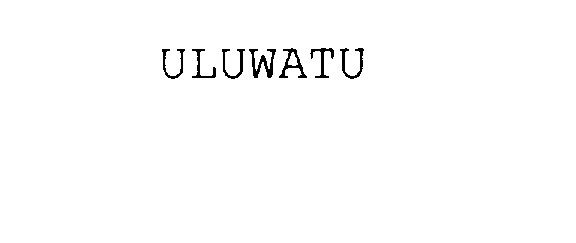 Trademark Logo ULUWATU