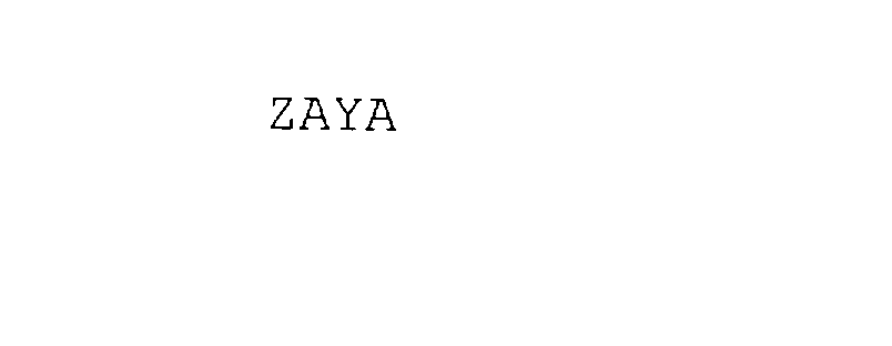 Trademark Logo ZAYA