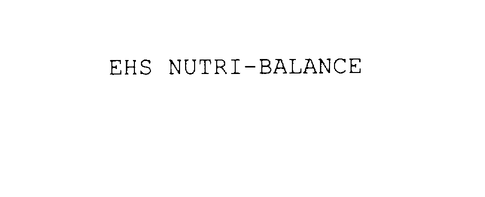  EHS NUTRI-BALANCE