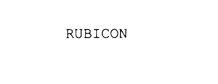 Trademark Logo RUBICON