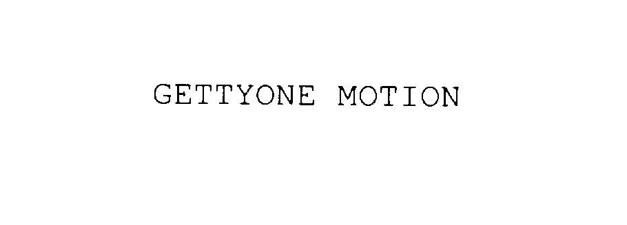  GETTYONE MOTION