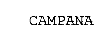 Trademark Logo CAMPANA