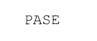 Trademark Logo PASE