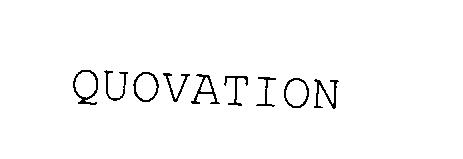 Trademark Logo QUOVATION