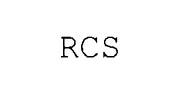 Trademark Logo RCS