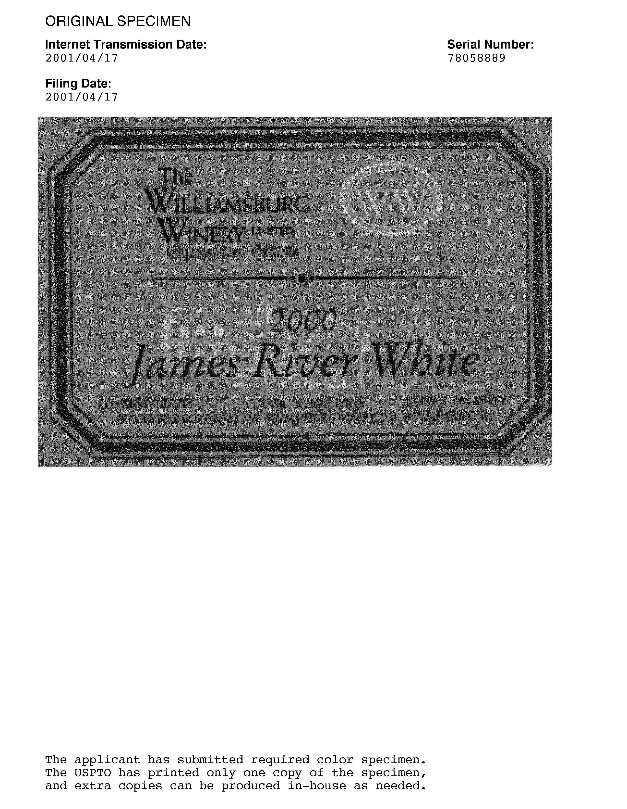 JAMES RIVER WHITE