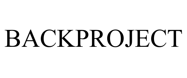  BACKPROJECT