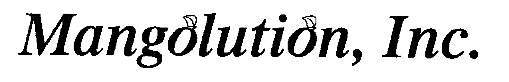 Trademark Logo MANGOLUTION, INC.