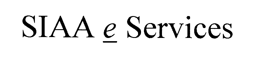 Trademark Logo SIAA E SERVICES