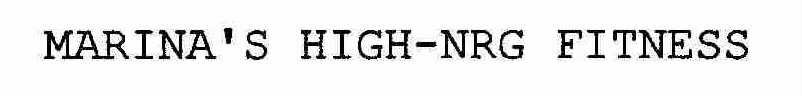 Trademark Logo MARINA'S HIGH-NRG FITNESS