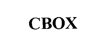 Trademark Logo CBOX