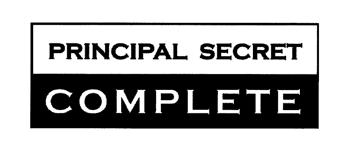 Trademark Logo PRINCIPAL SECRET COMPLETE