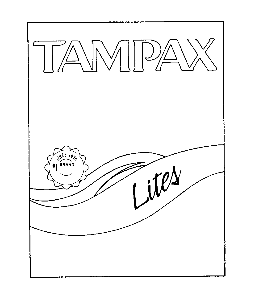 Trademark Logo TAMPAX LITES #1 BRAND SINCE 1936