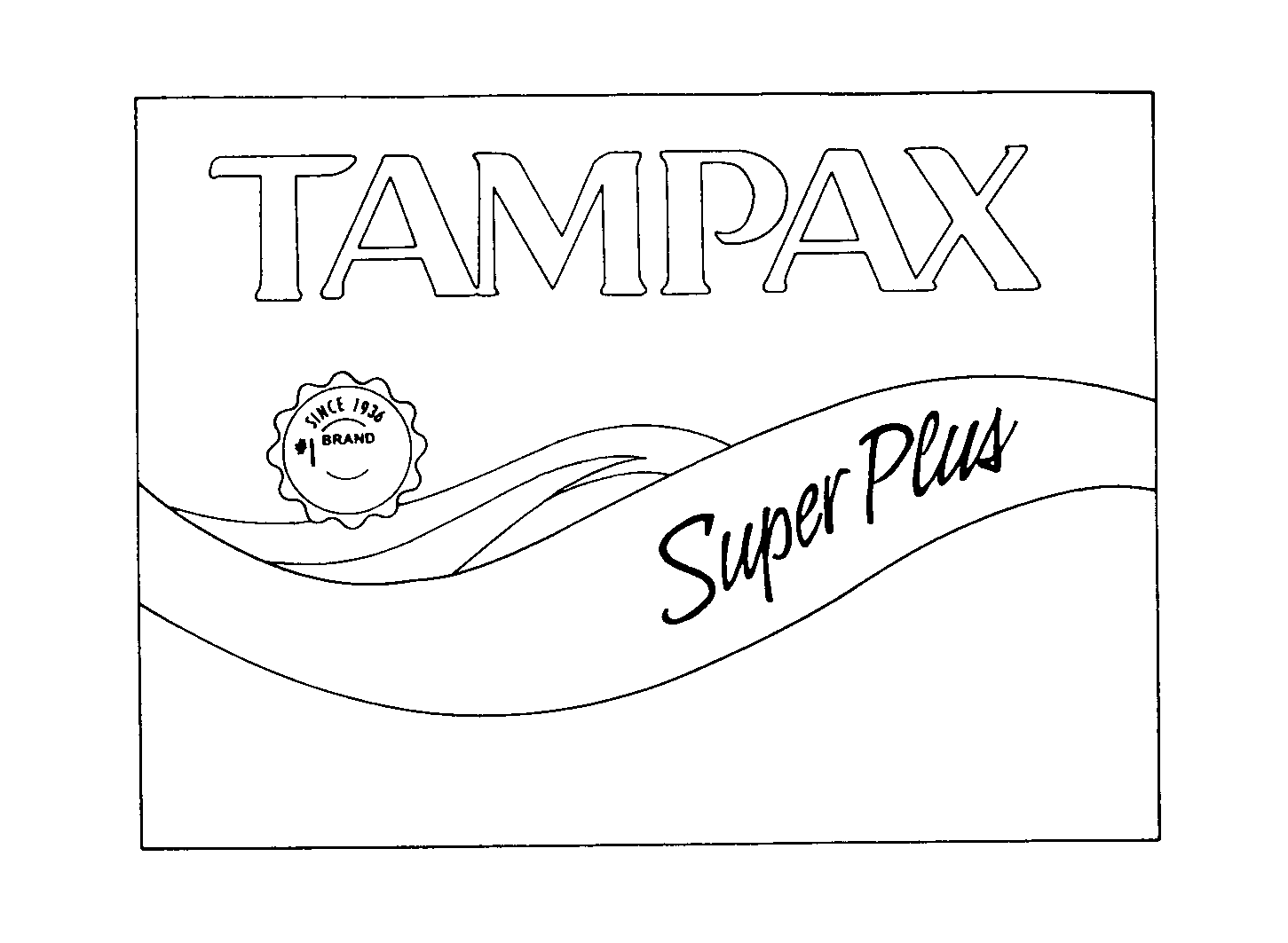  TAMPAX SUPER PLUS #1 BRAND SINCE 1936