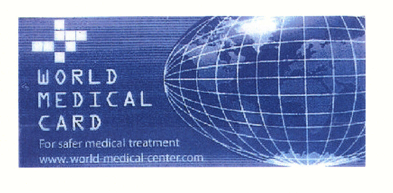 Trademark Logo WORLD MEDICAL CARD FOR SAFER MEDICAL TREATMENT WWW.WORLD-MEDICAL CENTER.COM