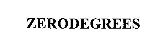 Trademark Logo ZERODEGREES