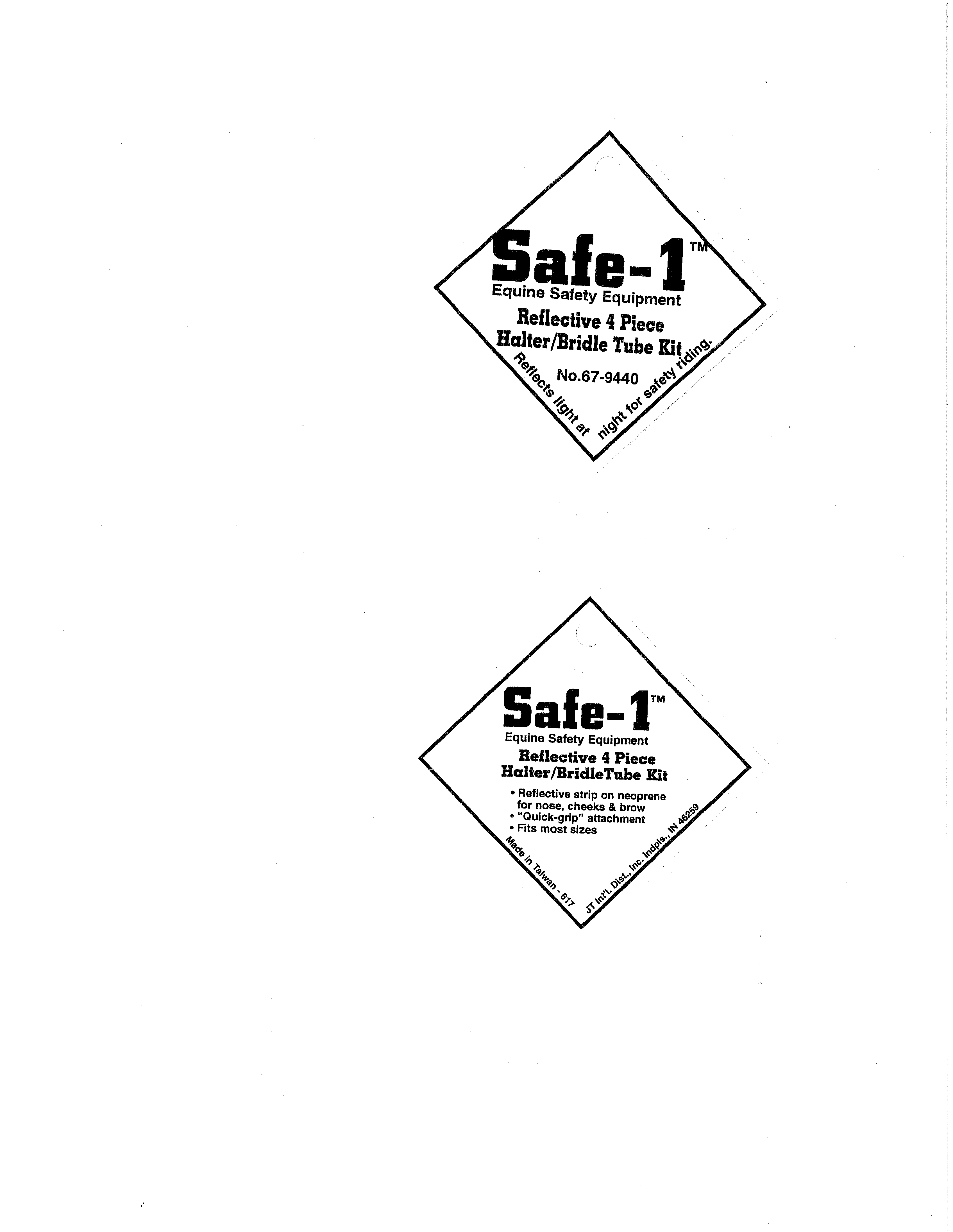  SAFE-1 EQUINE SAFETY EQUIPMENT