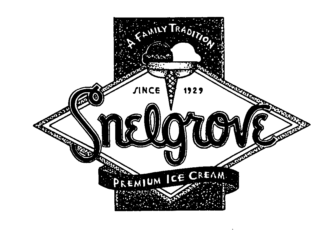 Trademark Logo SNELGROVE A FAMILY TRADITION SINCE 1929 PREMIUM ICE CREAM