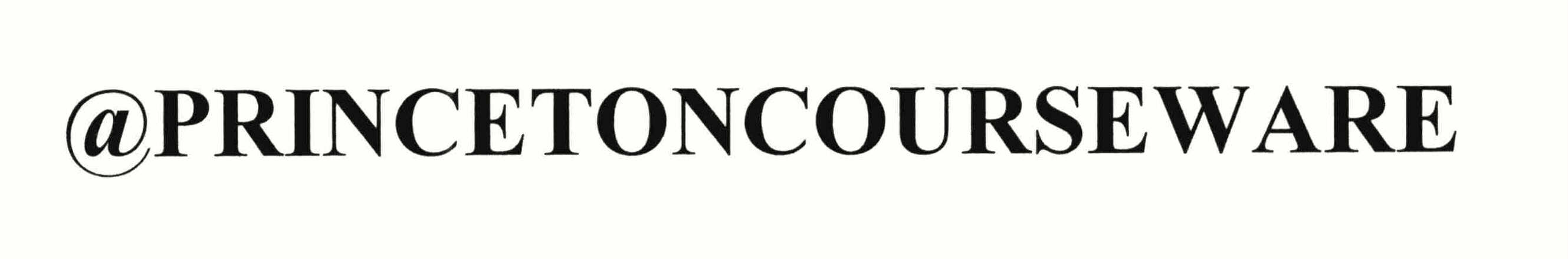Trademark Logo @PRINCETONCOURSEWARE