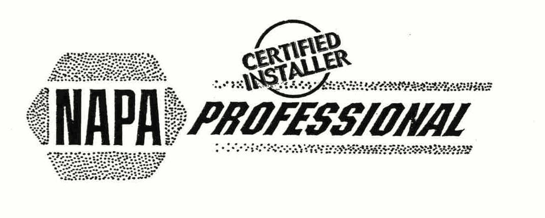 Trademark Logo NAPA CERTIFIED INSTALLER PROFESSIONAL