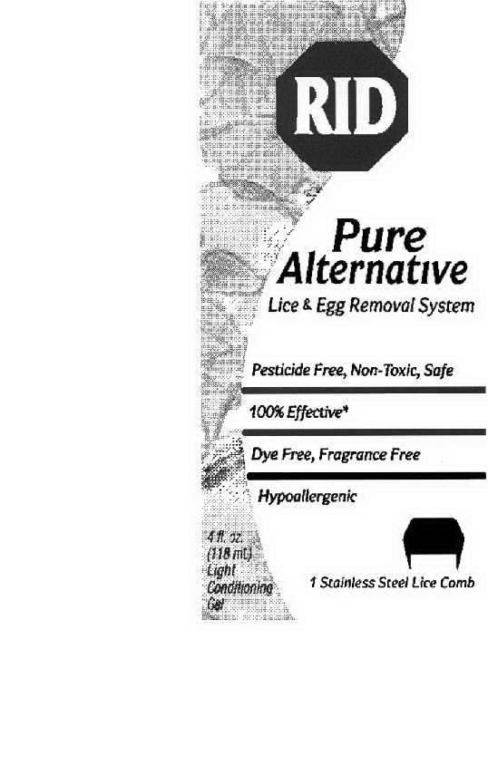  RID PURE ALTERNATIVE LICE &amp; EGG REMOVAL SYSTEM PESTICIDE FREE, NON-TOXIC, SAFE 100% EFFECTIVE DYE FREE, FRAGRANCE FREE HYPOA