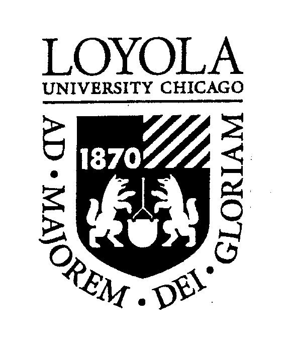 Trademark Logo AD MAJOREM DEI GLORIAM LOYOLA UNIVERSITY CHICAGO 1870