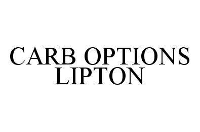 Trademark Logo CARB OPTIONS LIPTON