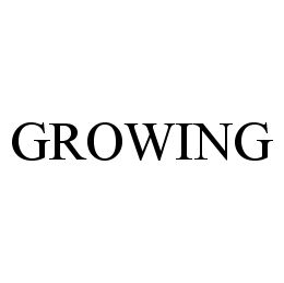 Trademark Logo GROWING