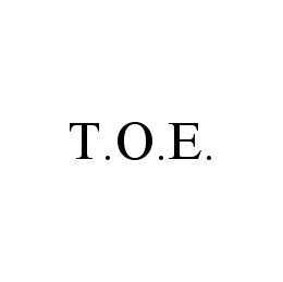 Trademark Logo T.O.E.