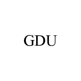 Trademark Logo GDU