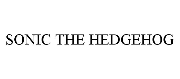 Trademark Logo SONIC THE HEDGEHOG